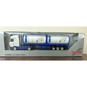 Herpa Iveco Semi Truck 4x2 w/ Exsif Tank Container 1:87 Scale New in box Rare!
